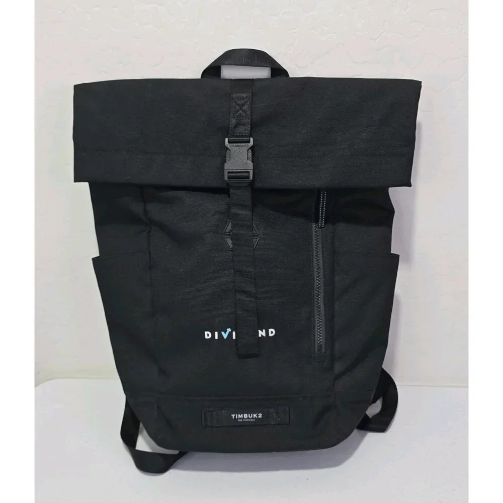 Timbuk2 Tuck Pack Roll Top Water Resistant Laptop Backpack Black